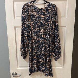 Floral Print Long Sleeve Dress